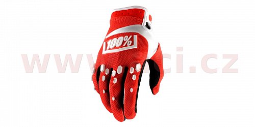 rukavice AIRMATIC, 100% - USA (červená/bílá)